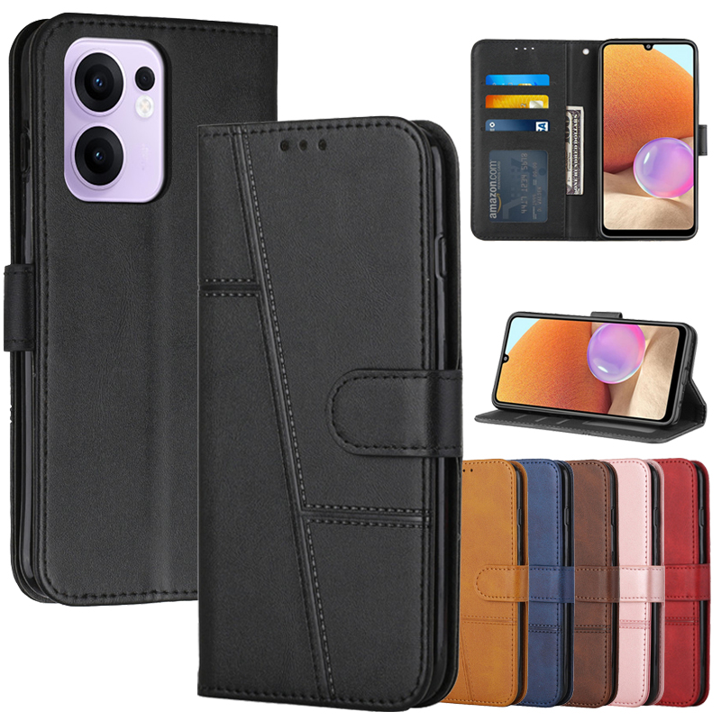 Oppo Reno 12 - Deri Flip Reno13F Kılıf OPPO Reno13
